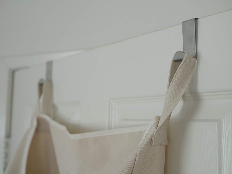 GORISEN Laundry Collector, Laundry Hamper, Door Hanging Laundry bag with hooks (Beige, 65Liters) - Image 5